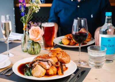 Sunday Lunch at The Greyhound on the Test in Stockbridge