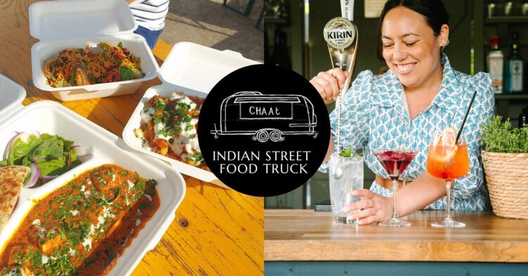 Chaat Food Truck at The Greyhound on the Test, Stockbridge